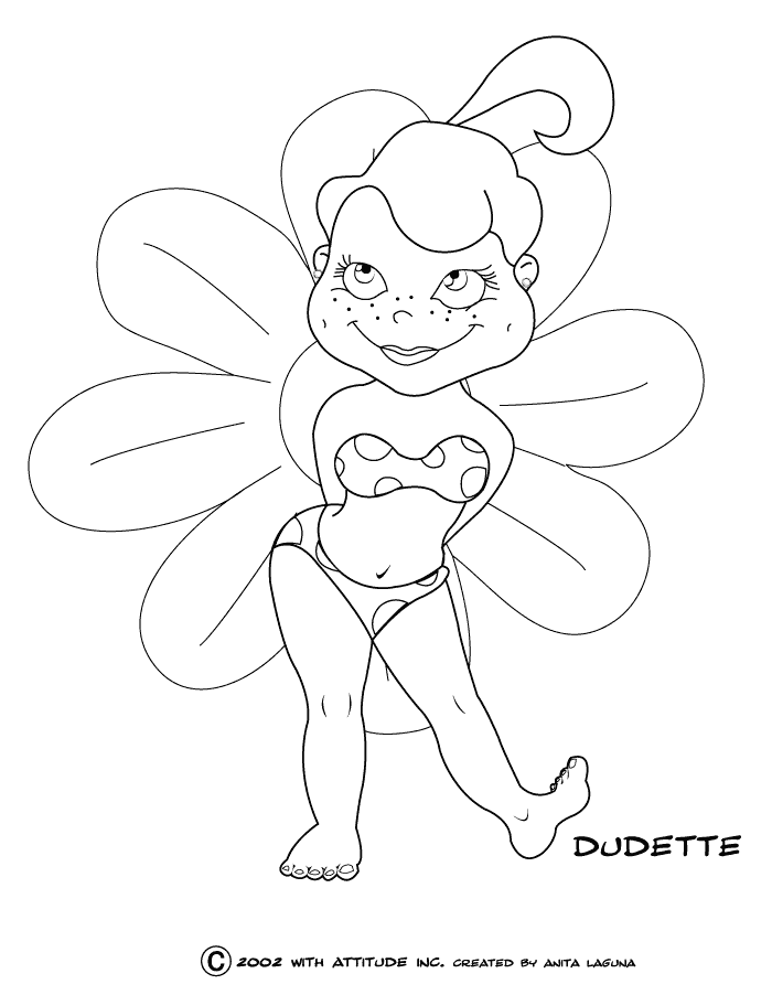 Print this page and Color Dudette!