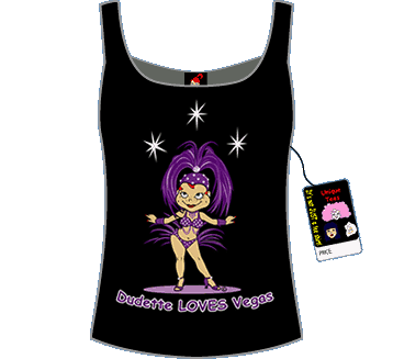 Dudette Glitter Tank Top T-Shirt 
